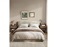 Set of 2 Nightstands with Hidden Drawers for Bedroom Storage and Bedside Use