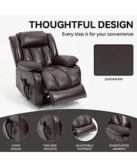 Mondawe Genuine Leather Power Lift Recliner Chair