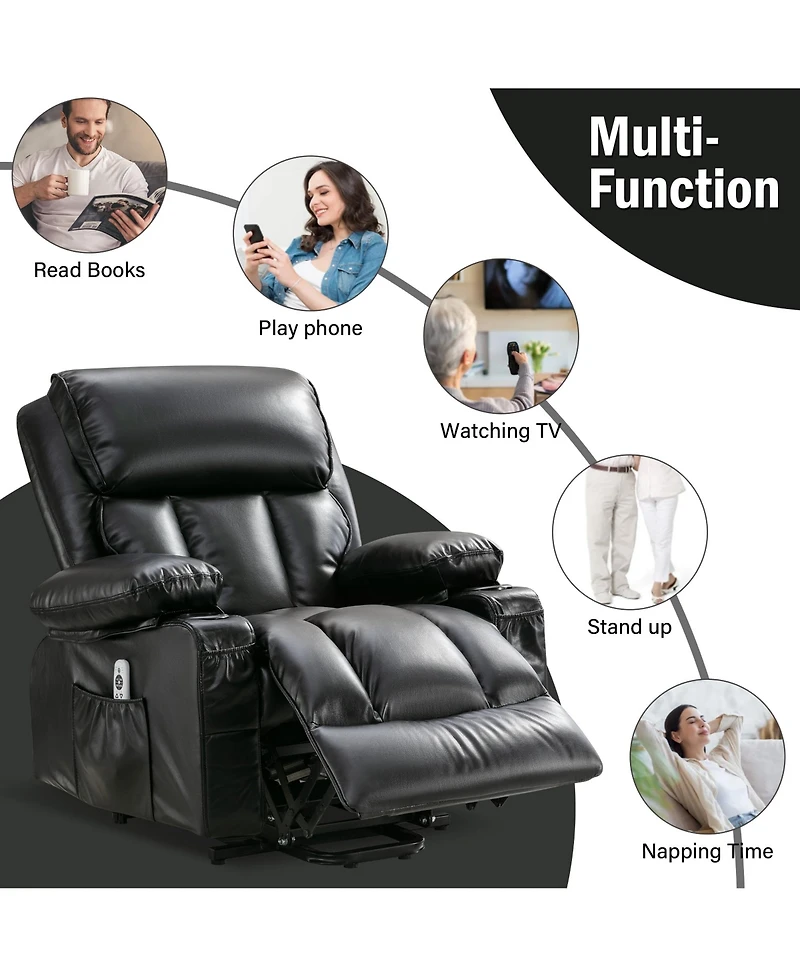 Boyel Living Power Lift Recliner Chair Recliners for Elderly with Heat and Massage