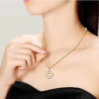 Harmony Hearts Two-Tone Open Pendant Necklace