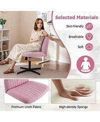 Gouun Criss Cross Legged Chair No Wheels 120° Rocking Adjustable Height