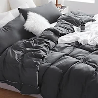 Snorze Cloud Comforter Set - Coma Inducer - Faded Black,Queen