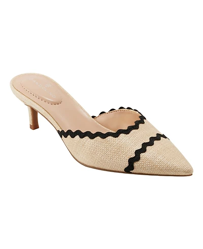 Bandolino Women's Mymy Pointed Toe Kitten Heel Mules
