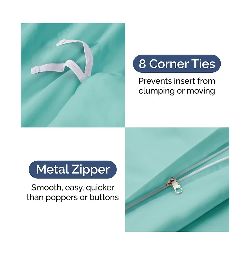 Premium Microfiber Duvet Cover Set - King - Cream