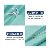 Premium Microfiber Duvet Cover Set - King - Cream