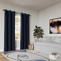 Cascade Pleated Velvet Blackout Grommet Curtain Panel