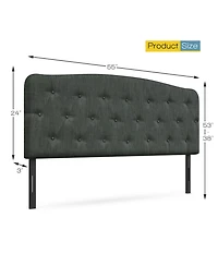 Gouun Faux Linen Headboard with Adjustable Heights