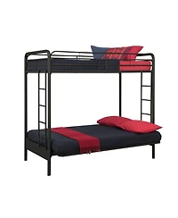 Slickblue Twin over Full Futon Bunk Bed Sleeper Sofa in Metal
