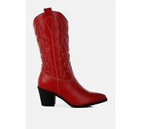 Pakito Patchwork Detail Cowboy Boots