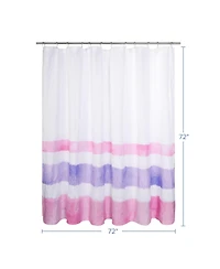 Awesome Home Crinkle Stripe Textured Fabric Shower Curtain, 72"X72"
