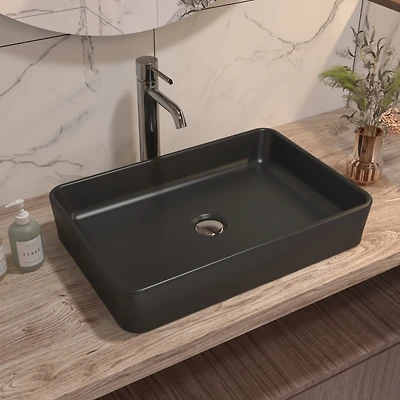 DeerValley 20" x 13'' Rectangular Vitreous China Vessel Bathroom Sink