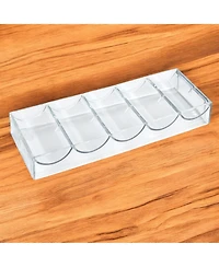 Slickblue Acrylic Poker Chip Tray - Holds 100 Chips, Durable and Stackable Storage Solution