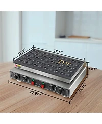 gaomon 50 Pcs Mini Pancakes Maker Machine,110V Mini Dutch Pancake Maker,1800W Commercial Electric Nonstick Waffle Maker Machine for Home and Restauran