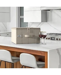 Sorbus Stemware Storage Case - with Hard Shell, Dividers and Handle - Stemware Storage Containers Holds 12