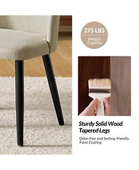 Hulala Home Melisa Modern Dining Chair with Solid Wood Tapered Legs