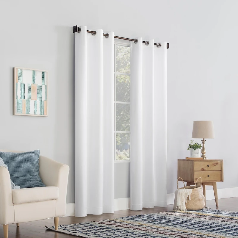 Lindstrom Textured Draft Shield Fleece Insulated Room Darkening Grommet Curtain Panel