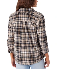 O'Neill Juniors' Zuma Button-Front Plaid Sleeve Shirt