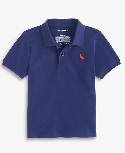 Epic Threads Toddler 2T-4T Boys Solid Dino Polo Shirt, Exclusively at Macy's