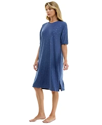 Roudelain Women's Printed Short-Sleeve Sleepshirt