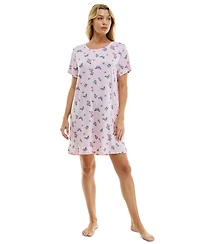 Roudelain Women's Printed Short-Sleeve Sleepshirt