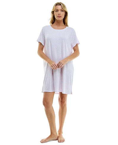 Roudelain Women's Printed Short-Sleeve Sleepshirt