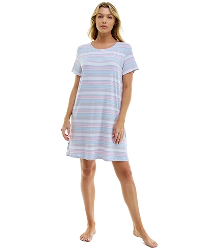 Roudelain Women's Printed Short-Sleeve Sleepshirt