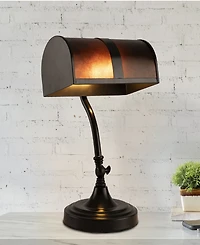 Lavish Home 14" Mission Style Led Banker's Table Lamp