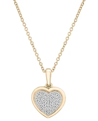 2-Pc. Set Diamond Heart Pendant Necklace & Earrings (1/3 ct. t.w.) in 14k Gold-Plated Sterling Silver, Exclusively at Macy's