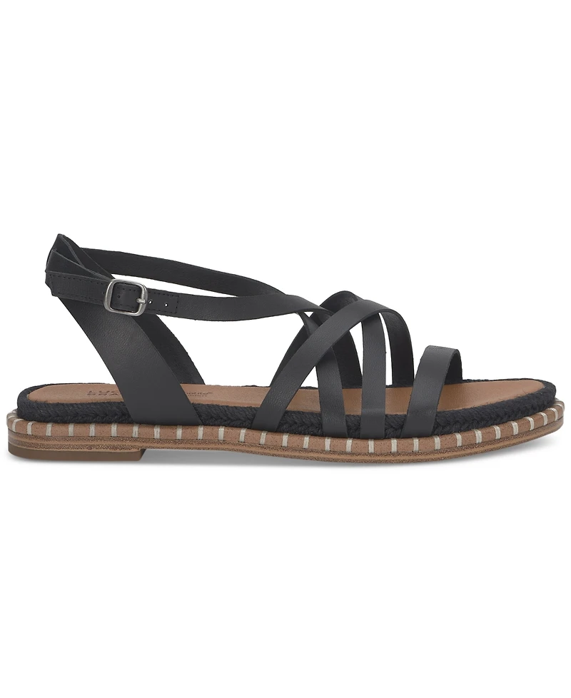 Lucky Brand Women's Kielly Strappy Whipstitch Flat Sandals