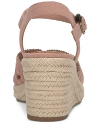 Lucky Brand Women's Coyna Floral Lace Platform Espadrille Wedge Sandals