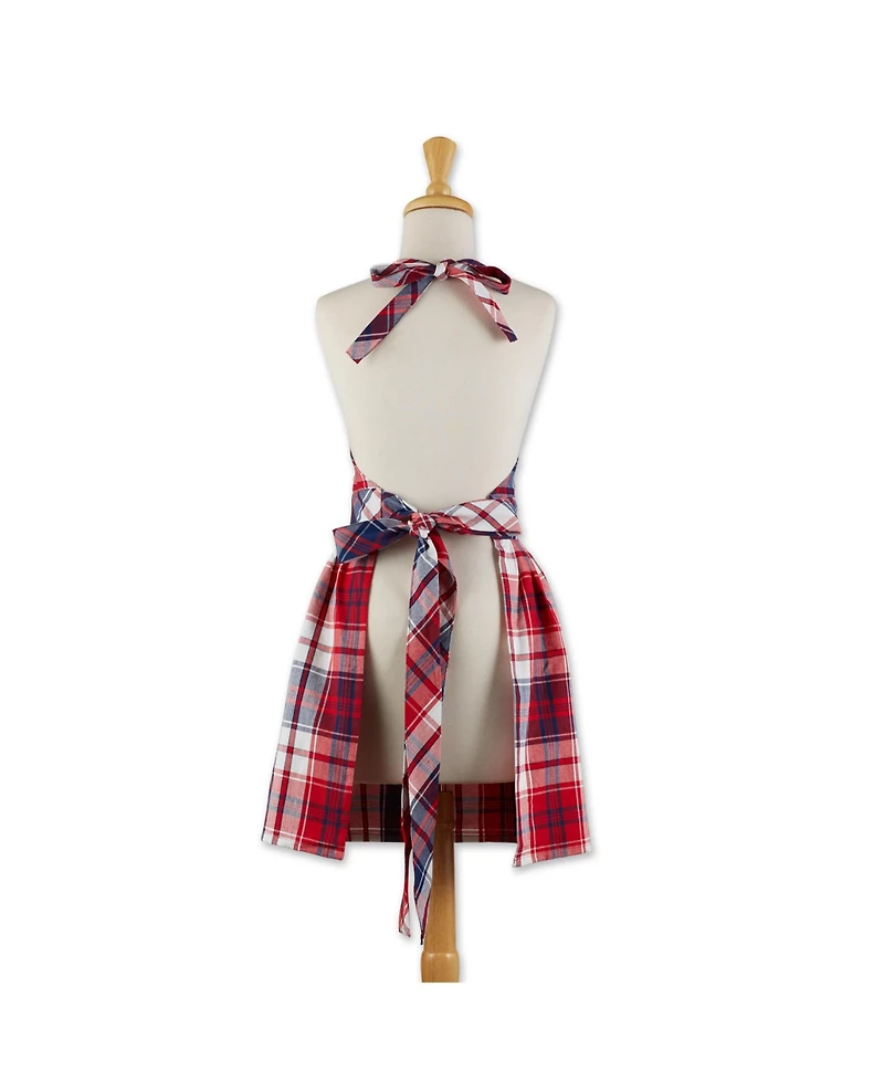 Design Imports Americana Plaid Apron