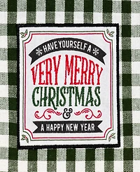 Design Imports Assorted Christmas Tree Farm Embellished Dishtowels, Set of 3