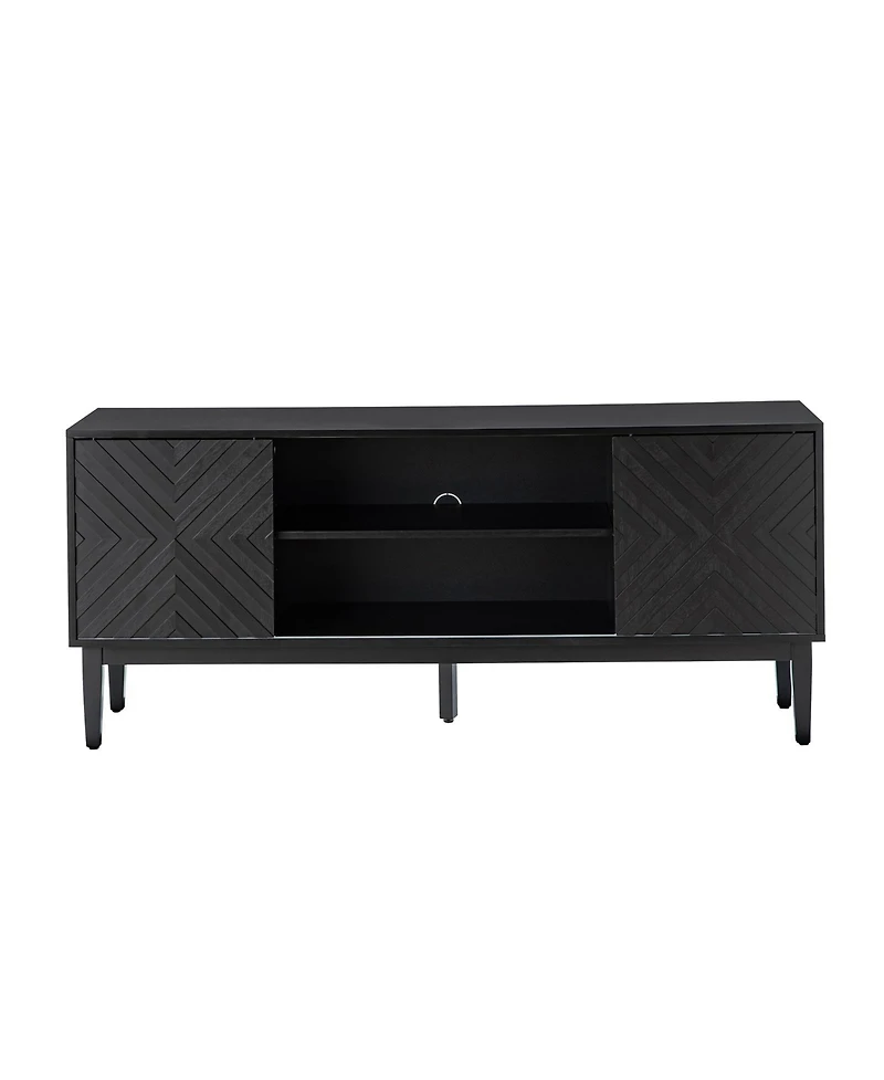 Hulala Home Edita Modern Tv Stand for TVs up to 65" with Adjustable Shelves