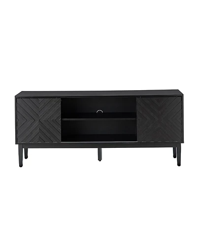Hulala Home Edita Modern Tv Stand for TVs up to 65" with Adjustable Shelves