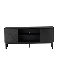Hulala Home Edita Modern Tv Stand for TVs up to 65" with Adjustable Shelves