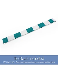 Awesome Home Outdoor Cabana Stripe Uv Protected Privacy Tab Top Curtain Panel, 52"x84"