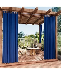 Awesome Home Outdoor Cabana Solid Uv Protected Privacy Tab Top Curtain Panel, 52"x108"