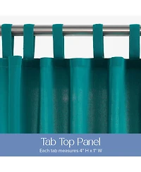 Awesome Home Outdoor Cabana Solid Uv Protected Privacy Tab Top Curtain Panel, 52"x108"