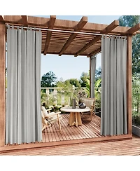 Awesome Home Outdoor Cabana Solid Uv Protected Privacy Tab Top Curtain Panel, 52"x108"