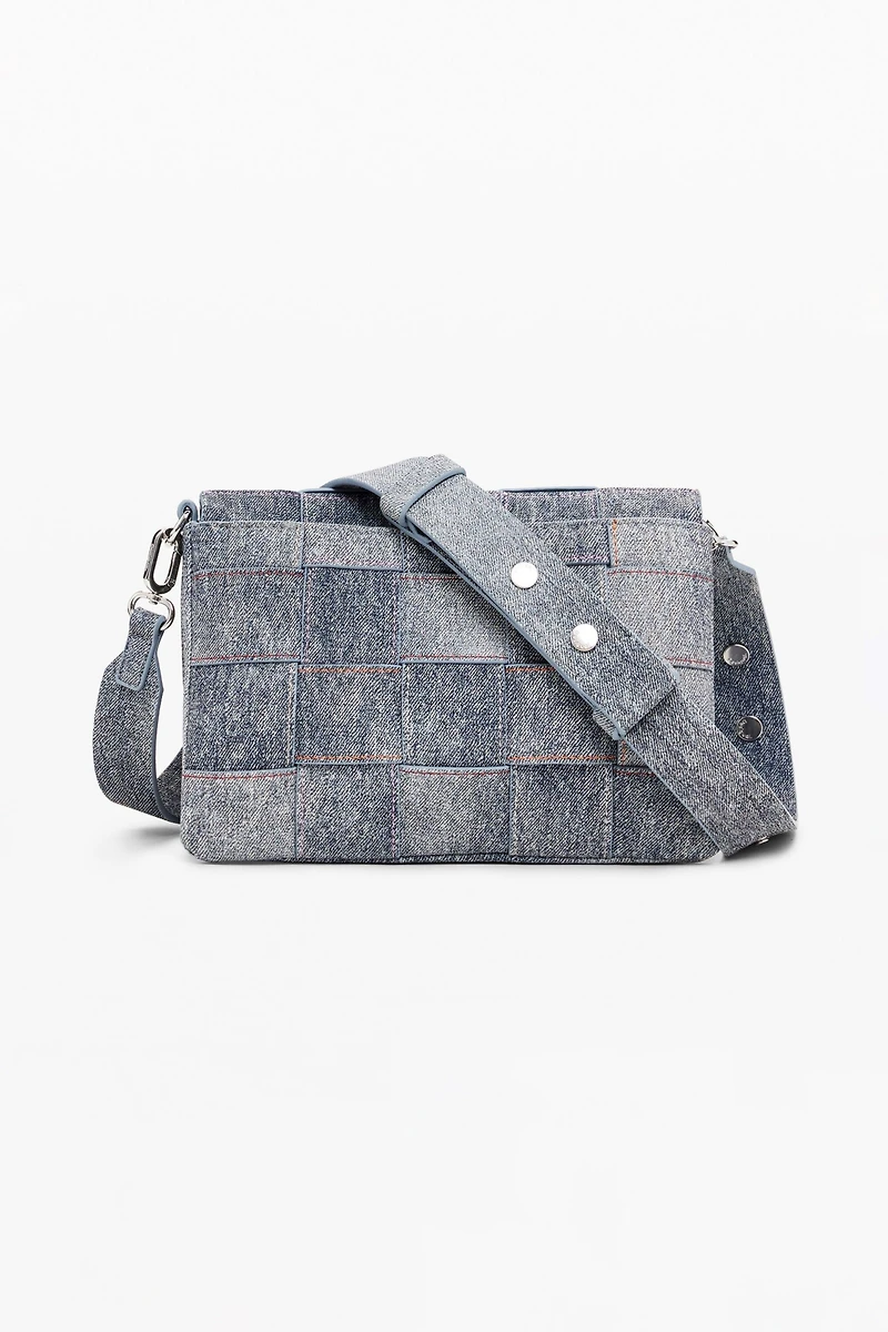 Desigual Women's Medium braided denim-effect bag