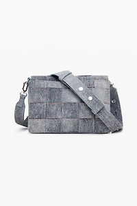Desigual Women's Medium braided denim-effect bag
