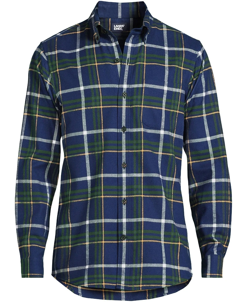 Lands' End Big & Tall Traditional Fit Flagship Flannel Shirt