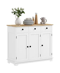 Homcom Buffet Cabinet, Bar Cabinet with 3 Drawers
