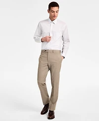 Men's Regular-Fit Non-Iron Spread Collar Tattersall Broadcloth Dress Shirt