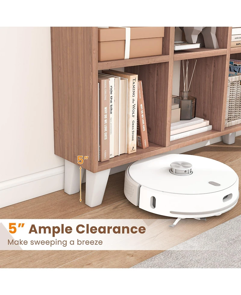 Gouun 9-Cube Bookcase with 6 Removable Shelves and Raised Support Feet