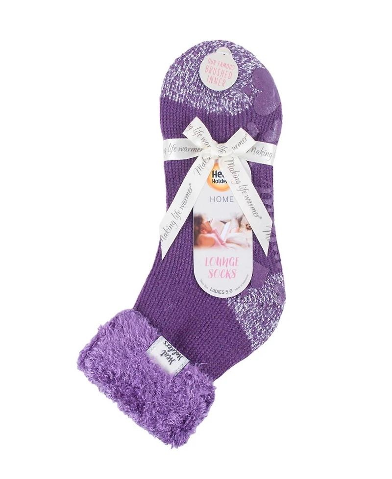 Heat Holders Feather Top Solid Lounge Socks