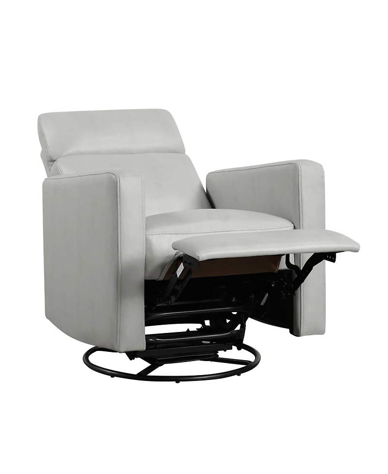 Homelegance 30" White Label Avenue Swivel Glider Reclining Chair