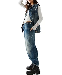 Free People Women's Cotton Moxie Low-Slung Barrel Jeans