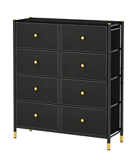 Gouun Floor Dresser Storage Organizer with 8 Drawers with Fabric Bins and Metal Frame-8-Drawer