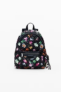 Desigual Women's Small braided floral backpack